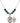 Saint Agatha Birthstone Necklace | 3/4 inch | 6mm Beads  Emerald Sterling Silver
