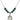 Saint Brendan the Navigator Birthstone Necklace | 3/4 inch | 6mm Beads  Emerald Sterling Silver