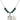 Saint Luke the Apostle Birthstone Necklace | 3/4 inch | 6mm Beads  Emerald Sterling Silver