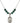Saint Sarah Birthstone Necklace | 3/4 inch | 6mm Beads  Emerald Sterling Silver