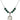Our Lady Star of the Sea Birthstone Necklace | 3/4 inch | 6mm Beads  Emerald Sterling Silver