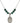 Saint Ursula Birthstone Necklace | 3/4 inch | 6mm Beads  Emerald Sterling Silver