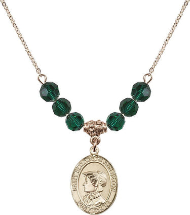 Collar de natalicio de Santa Elizabeth Ann Seton | 1,9 cm | Cuentas de 6 mm