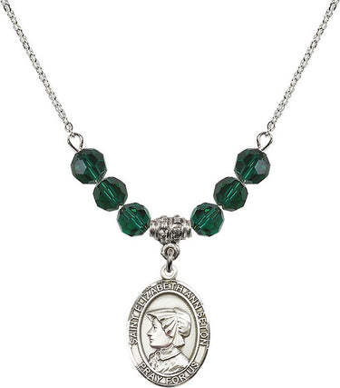 Collar de natalicio de Santa Elizabeth Ann Seton | 1,9 cm | Cuentas de 6 mm