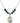 Saint Alice Birthstone Necklace | 3/4 inch | 6mm Beads  Emerald Sterling Silver