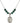 Saint Aaron Birthstone Necklace | 3/4 inch | 6mm Beads  Emerald Sterling Silver