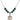 Saint Remigius of Reims Birthstone Necklace | 3/4 inch | 6mm Beads  Emerald Sterling Silver