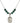 Saint Remigius of Reims Birthstone Necklace | 3/4 inch | 6mm Beads  Emerald Sterling Silver