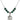 Saint Christopher Birthstone Necklace | 3/4 inch | 6mm Beads  Emerald Sterling Silver
