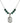 Saint Christopher Birthstone Necklace | 3/4 inch | 6mm Beads  Emerald Sterling Silver