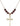 Nail Cross Birthstone Necklace | 1 inch | 6mm Beads  Garnet 14kt Gold Filled