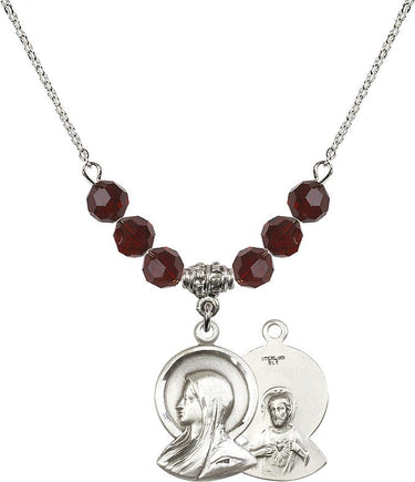 Madonna Birthstone Necklace | 7/8 inch | 6mm Beads | N30-0020