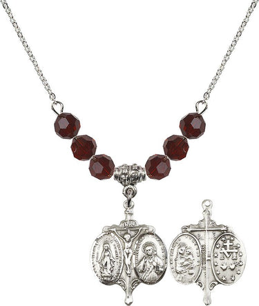 Novena Birthstone Necklace | 7/8 inch | 6mm Beads