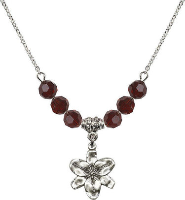 Chastity Birthstone Necklace | 5/8 inch | 6mm Beads