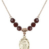 Guardian Angel Birthstone Necklace | 3/4 inch | 6mm Beads  Garnet 14kt Gold Filled