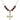 Crucifix Birthstone Necklace | 1 1/8 inch | 6mm Beads  Garnet 14kt Gold Filled