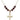 Crucifix Birthstone Necklace | 1 1/8 inch | 6mm Beads  Garnet 14kt Gold Filled
