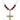 Crucifix Birthstone Necklace | 1 3/8 inch | 6mm Beads  Garnet 14kt Gold Filled