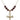 Crucifix Birthstone Necklace | 1 1/4 inch | 6mm Beads  Garnet 14kt Gold Filled
