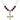 Crucifix Birthstone Necklace | 1 1/8 inch | 6mm Beads  Garnet 14kt Gold Filled