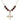 Cross Birthstone Necklace | 1 1/8 inch | 6mm Beads  Garnet 14kt Gold Filled