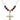 Crucifix Birthstone Necklace | 1 1/4 inch | 6mm Beads  Garnet 14kt Gold Filled