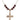 Crucifix Birthstone Necklace | 1 1/4 inch | 6mm Beads  Garnet 14kt Gold Filled