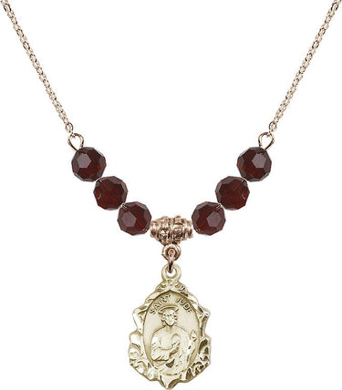 St. Jude Birthstone Necklace | 3/4 inch | 6mm Beads