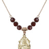 Scapular Birthstone Necklace | 3/4 inch | 6mm Beads  Garnet 14kt Gold Filled