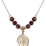 Matrimony Birthstone Necklace | 3/4 inch | 6mm Beads  Garnet 14kt Gold Filled