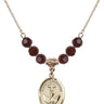 Confirmation Birthstone Necklace | 3/4 inch | 6mm Beads  Garnet 14kt Gold Filled