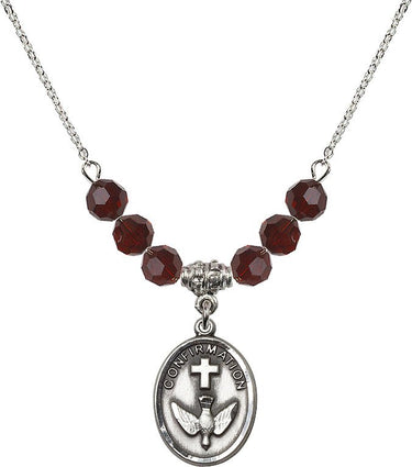 Confirmation Birthstone Necklace | 3/4 inch | 6mm Beads
