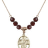 5-Way / Holy Spirit Birthstone Necklace | 3/4 inch | 6mm Beads  Garnet 14kt Gold Filled