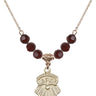 Seven Gifts Birthstone Necklace | 3/4 inch | 6mm Beads  Garnet 14kt Gold Filled