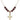 Cross Birthstone Necklace | 7/8 inch | 6mm Beads  Garnet 14kt Gold Filled