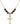 Cross Birthstone Necklace | 7/8 inch | 6mm Beads  Garnet 14kt Gold Filled