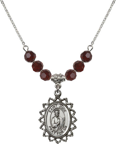 St. Jude Birthstone Necklace | 1 inch | 6mm Beads
