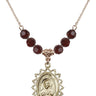 Scapular Birthstone Necklace | 1 inch | 6mm Beads  Garnet 14kt Gold Filled