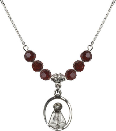 Madonna Birthstone Necklace | 3/4 inch | 6mm Beads