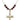 Crucifix Birthstone Necklace | 1 3/8 inch | 6mm Beads  Garnet 14kt Gold Filled