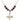 Cross Birthstone Necklace | 1 1/8 inch | 6mm Beads  Garnet 14kt Gold Filled