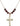 Cross Birthstone Necklace | 1 1/8 inch | 6mm Beads  Garnet 14kt Gold Filled