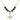 Cross Birthstone Necklace | 7/8 inch | 6mm Beads  Garnet 14kt Gold Filled
