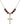 Cross Birthstone Necklace | 7/8 inch | 6mm Beads  Garnet 14kt Gold Filled
