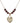 Confirmation Heart Birthstone Necklace | 3/4 inch | 6mm Beads  Garnet 14kt Gold Filled