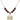 Footprints Heart Birthstone Necklace | 3/4 inch | 6mm Beads  Garnet 14kt Gold Filled