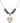 Footprints Heart Birthstone Necklace | 3/4 inch | 6mm Beads  Garnet 14kt Gold Filled
