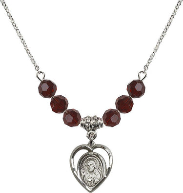 Collar escapulario de piedra natal | 5/8 pulgadas | Cuentas de 6 mm | N30-4126