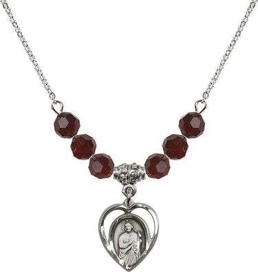 St. Jude Birthstone Necklace | 5/8 inch | 6mm Beads | N30-4128