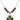 Shamrock Birthstone Necklace | 3/4 inch | 6mm Beads  Garnet 14kt Gold Filled